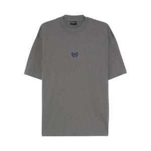 발렌시아가 로고 자수 코튼 티셔츠 764235TSVC9