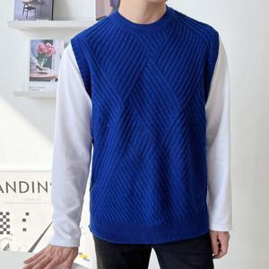 2L-YAN 1055 남자비비드사선니트조끼 남자상의 남성상의 니트 조끼 니트조끼 비비드 비비드니트 사선니트