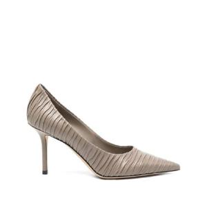 지미추 러브 플리츠 포인티드 토 펌프스 80mm LOVE85RJA251