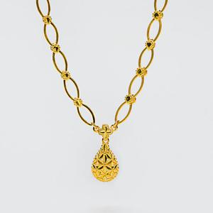 [베티블루] 995 999 24K 순금 물방울 꽃 체인 3 여성 여자 18.75g 금 목걸이