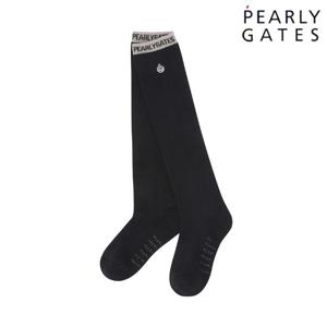 파리게이츠 (521E3SC006BK) 여성 스마일 배색 로고 라인 니삭스