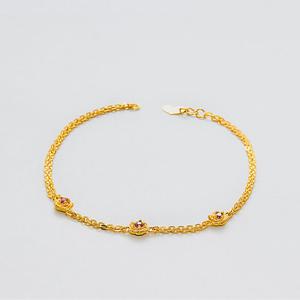 [베티블루] 995 999 24K 순금 트리플 로즈 장미 여성 여자 7.5g 금 팔찌