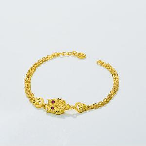 [베티블루] 995 999 24K 순금 왕관 머리 부엉이 여성 여자 7.5g 금 팔찌