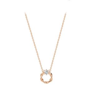 [티르리르]샤이닝 트위스트 실버핑크 목걸이 TNSSVP13609S