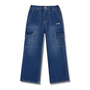 [지프 키즈]MARIO지프키즈 여아용 와이드 카고 데님 팬츠 KO3DPF533