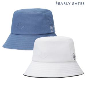파리게이츠  여성 스마일 패턴 배색 로고 버킷햇 521E3CP004 BJ