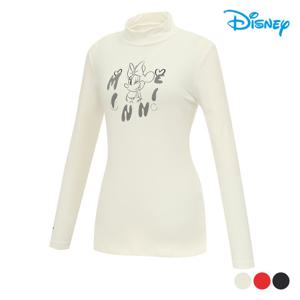 [디즈니골프]여성 캐릭터 이너 목티 스판 긴팔 하이넥 하프넥 티셔츠 DM3LTS080
