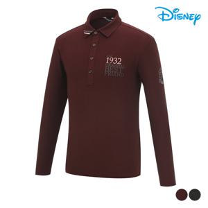 [디즈니골프]남성 레터링 아트웍 긴팔 카라 티셔츠 DM3MTS008