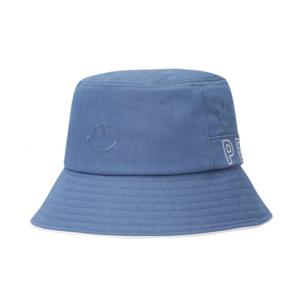 [파리게이츠] (521E3CP004)여성 스마일 패턴 배색 로고 버킷햇