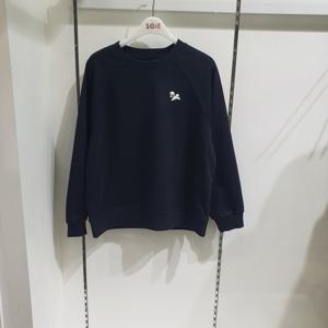 [소이]비숑 자수 래글런 맨투맨티 25F0454_BK_KG