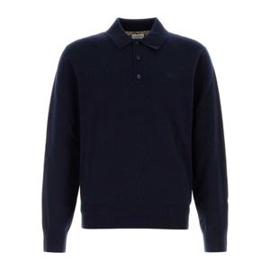 버버리 네이비 블루 캐시미어 블렌드 폴로 셔츠 8113268 A1222