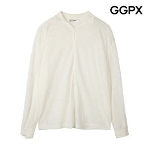 [지지피엑스]싱글 카라 버튼 오픈 니트 (GP7KP030F)