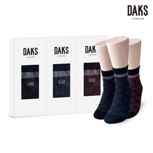 [닥스(양말)]신사양말 3족 선물세트 면후다중목 탑포인트사각 25805