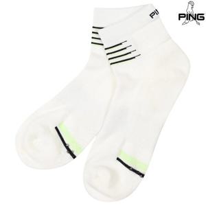 남성 컬러 라인 배색 단목 양말 111E3SC001_WH