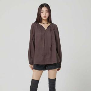 [랩]라운드넥 셔링 블라우스(AR3WB860)