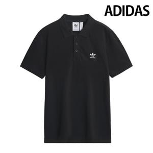 아디다스 남성 피케셔츠 카라티 트레포일 에센셜 폴로 블랙 JD2439