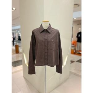 [SOUP] 체크 패턴 백 버튼 카라 셔츠 (SB9LS32)