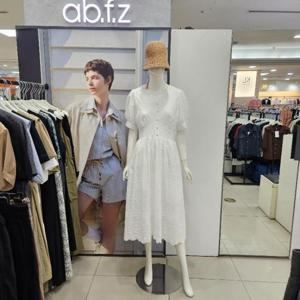 Ab.f.z DP01 레이스자수V넥코튼원피스 AFZ2ZO32