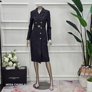 [미니멈]MD 카라넥 언발 버튼 원피스  MD MXDAWO0080 M_CJ