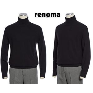 [레노마캐주얼]F/W 한정수량 부드럽고 따뜻한 양모100 긴목 목폴라 블랙컬러 RPDMKT64A EK365