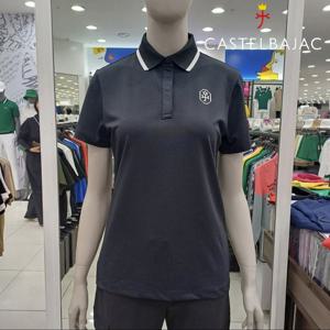 [까스텔바작]여성 신상할인_배색 카라 포인트 반팔 티셔츠_BGEMT