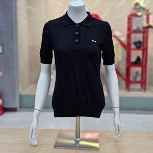 [루이까스텔]비비드 원톤 핫서머 배색 여성 카라 니트 7LESW403-