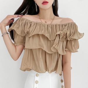 [금찌]금찌 디바 와이어 캉캉 블라우스 ST7692B