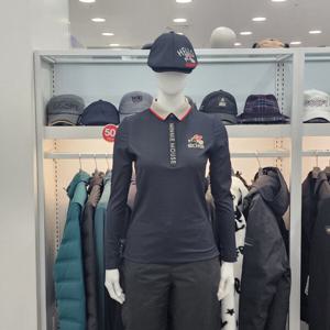 [디즈니골프]여성 레터링 포인트 티셔츠 (DO1LTS001-BK)A_US