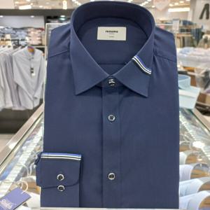 [레노마셔츠]일반핏/긴소매/노-포켓 /폴리 스판 평직/옴므 정장