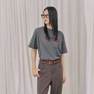 [랩]빈티지 프린팅 박시 티셔츠(AR3CT860)