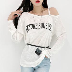 [금찌]금찌 애플 숄더 포인트 티 ST7706T