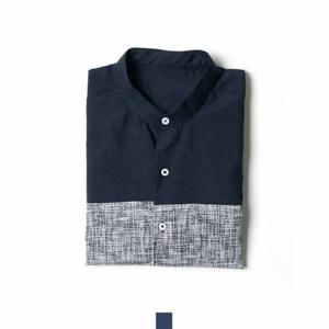 [모로엠]네이비배색 남자반팔정장셔츠 DMG-TSH-Q4263745