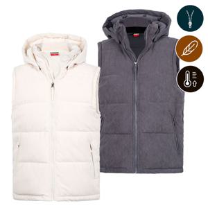 [노블진]남자패딩조끼 웰론 코듀로이 베스트 후드조끼