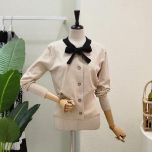 [포커스][대구백화점SG]  FW3J9KC5659_리본 포인트 브이넥 가디