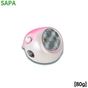 바다낚시 싸파 유동식 타이라바 헤드 80g 핑크화이트 2개입