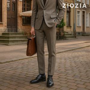 [지오지아] 울혼방 다크베이지 미라클 정장팬츠 (ABD3SP1203_DBE)