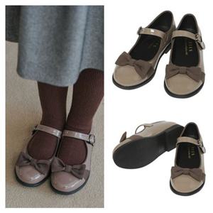 빈 BEEN BZ54AF03BN 여아 브라운 리본 구두PG