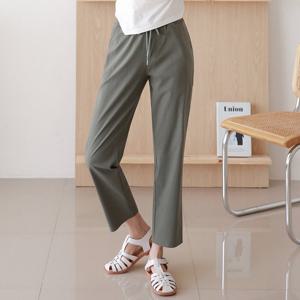 샵앤) 여성 데일리 스판 세미배기 밴딩 팬츠 SE.W-WPT-3415-블랙-z