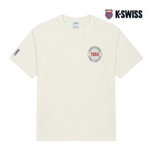 [케이스위스] (KS7_1KSTSFU904_IV_) 클래식66 플레이서클 반팔 티 1KSTSFU904_IV