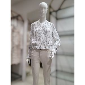 [씨]MARIOSi브이넥 프린트 포인트 블라우스SIBAC11240