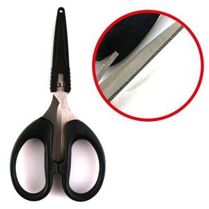 안경가위 씨타임 오션 합사가위 안전포켓 톱날가위 합사