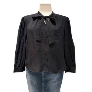 [트위]리본타이 퍼프소매 블라우스 TNICFBL001