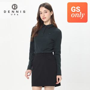 [단독판매] 데니스골프 25FW신상 여성 소프트웜 피치기모 베이직 긴팔 카라티셔츠