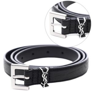[생 로랑]25SS 남성 모노그램 스퀘어 슬림 벨트  612616 AAC8A 1000 25S