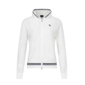 여성 배색 로고 후드 집업 가디건 521E3SD104WH