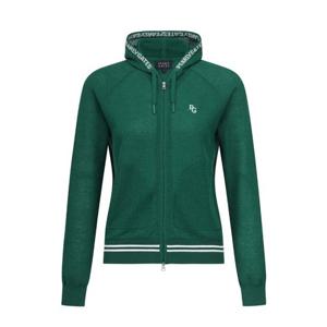 여성 배색 로고 후드 집업 가디건 521E3SD104GN