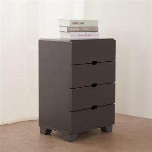 우아미가구 오인 미니 4단 높은 서랍장 그레이