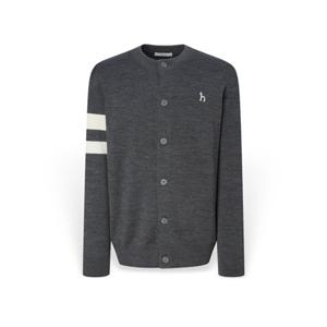 [헤지스] 남성 소매 배색 라운드넥 가디건 HZSW5D200G2