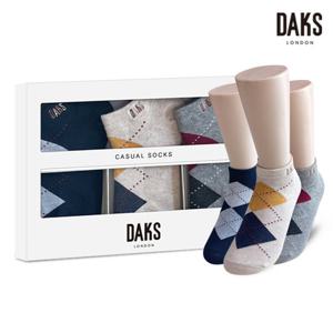 [닥스(양말)]숙녀양말 3족 선물세트 스니커즈 발등큰다이아 25913