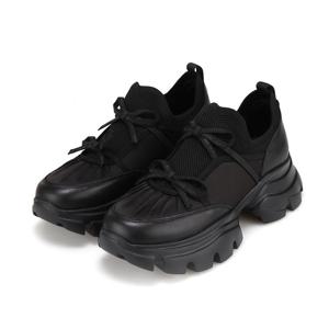 [25FW 신상] 바바라 캐주얼 패브릭 리본 여성 스니커즈 5cm_BBI603BK